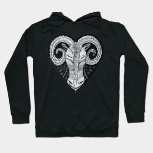 Rams Head graphic art Hoodie